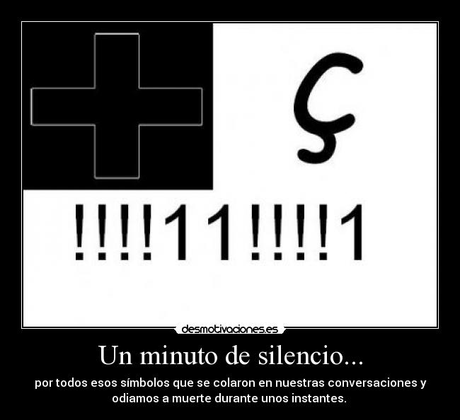 Un minuto de silencio... - 