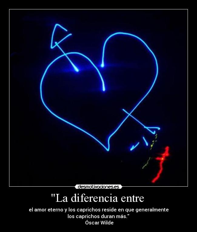 La diferencia entre -