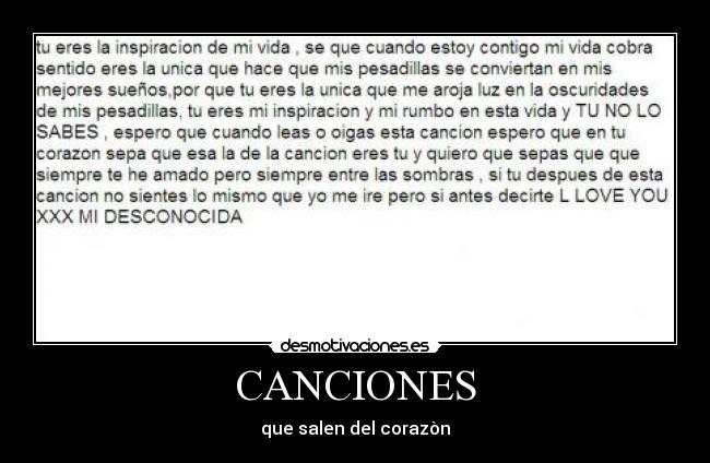 CANCIONES - que salen del corazòn