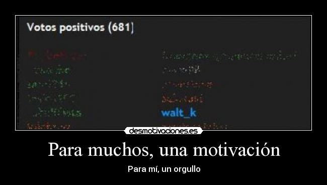 Para muchos, una motivación - 