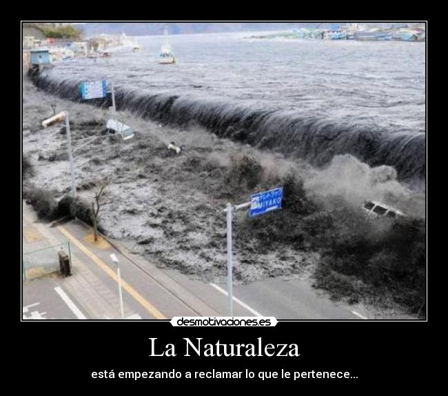 carteles naturaleza terremoto maremoto tsunami japon naturaleza desmotivaciones