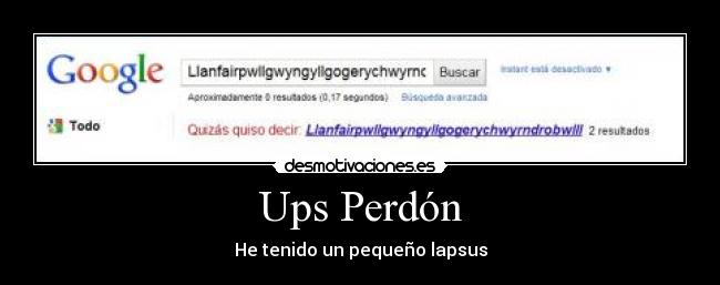 Ups Perdón - He tenido un pequeño lapsus