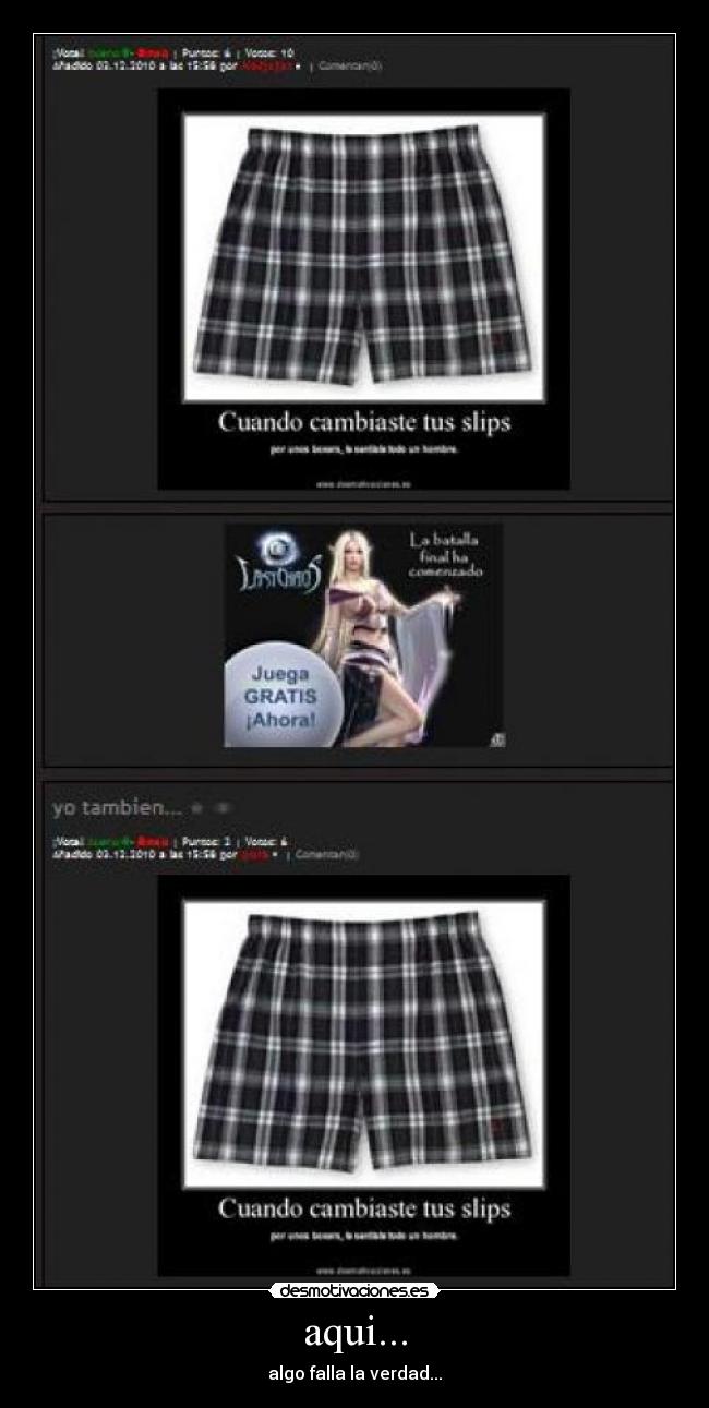 aqui... - algo falla la verdad...