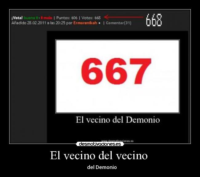 El vecino del vecino  -    del Demonio