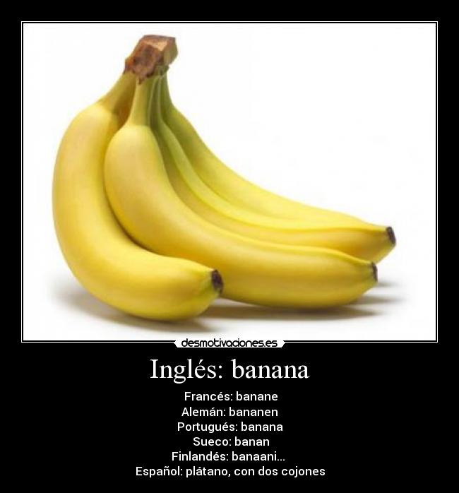 Inglés: banana - 