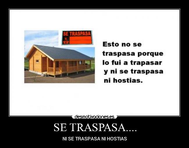SE TRASPASA.... -