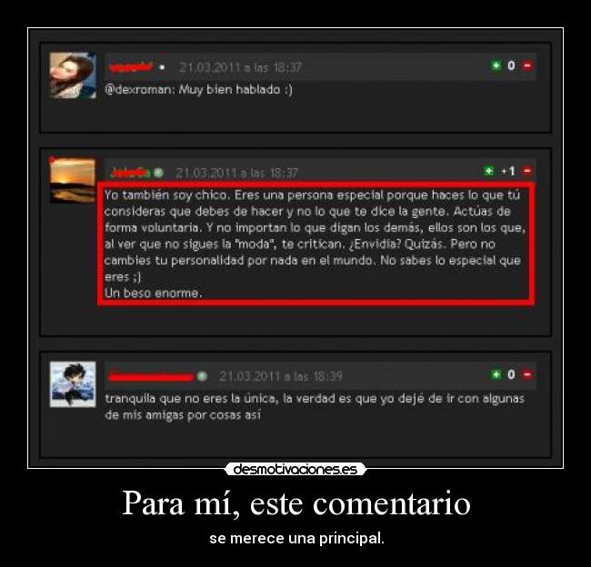 Para mí, este comentario -