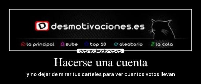 Hacerse una cuenta -