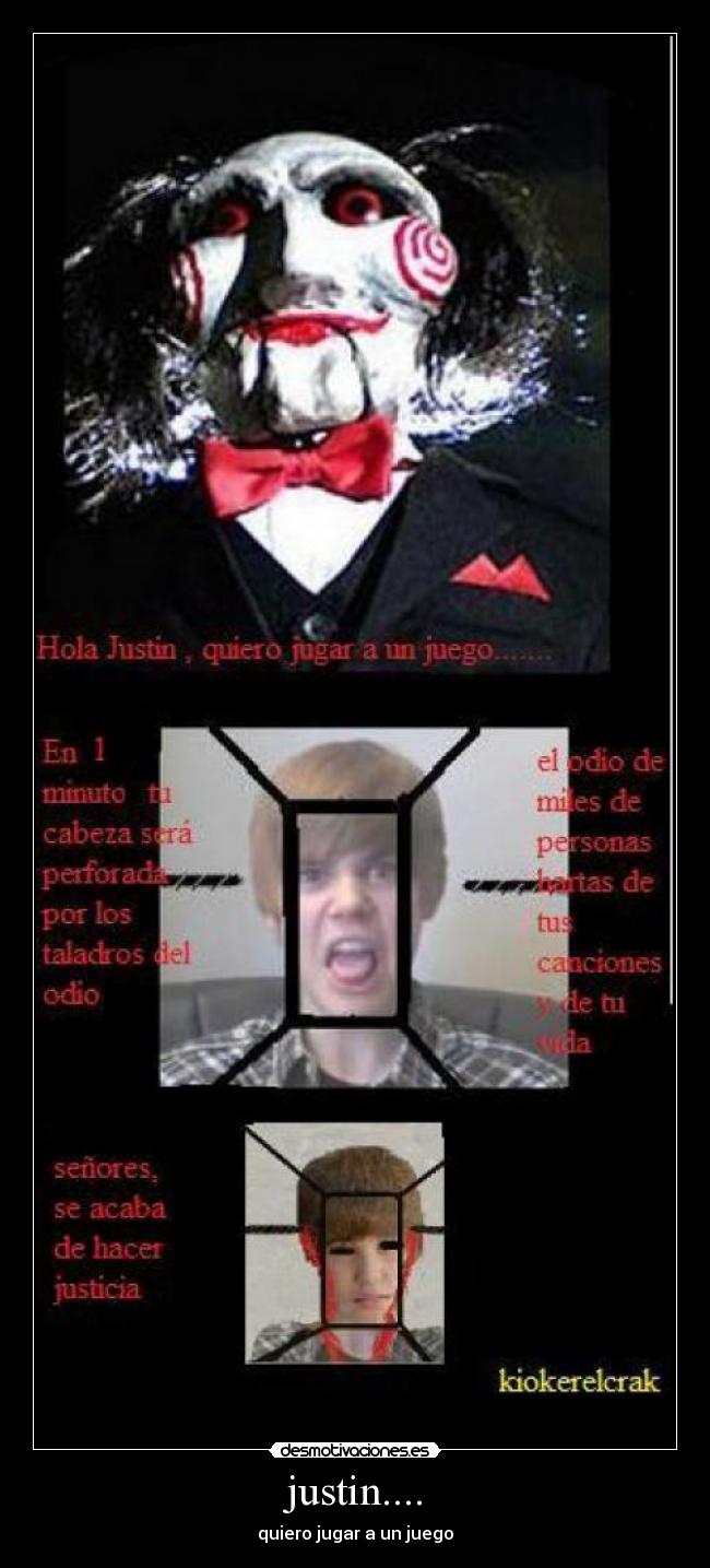 justin.... - quiero jugar a un juego