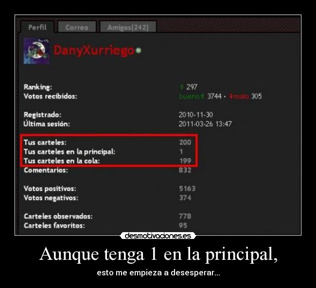 Aunque tenga 1 en la principal, - 