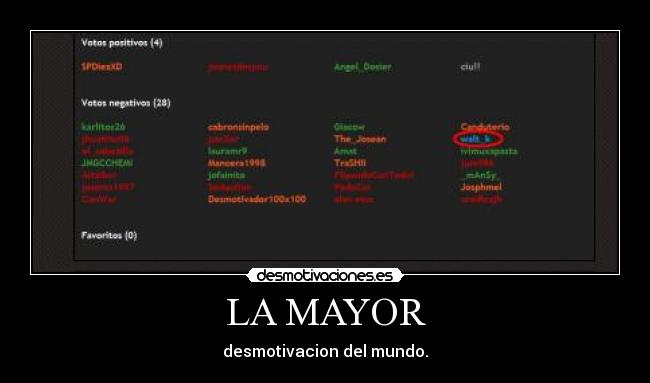 LA MAYOR -