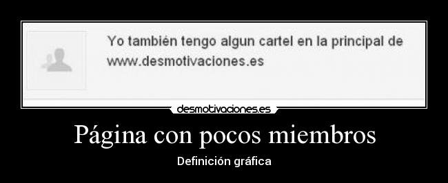 Página con pocos miembros - Definición gráfica