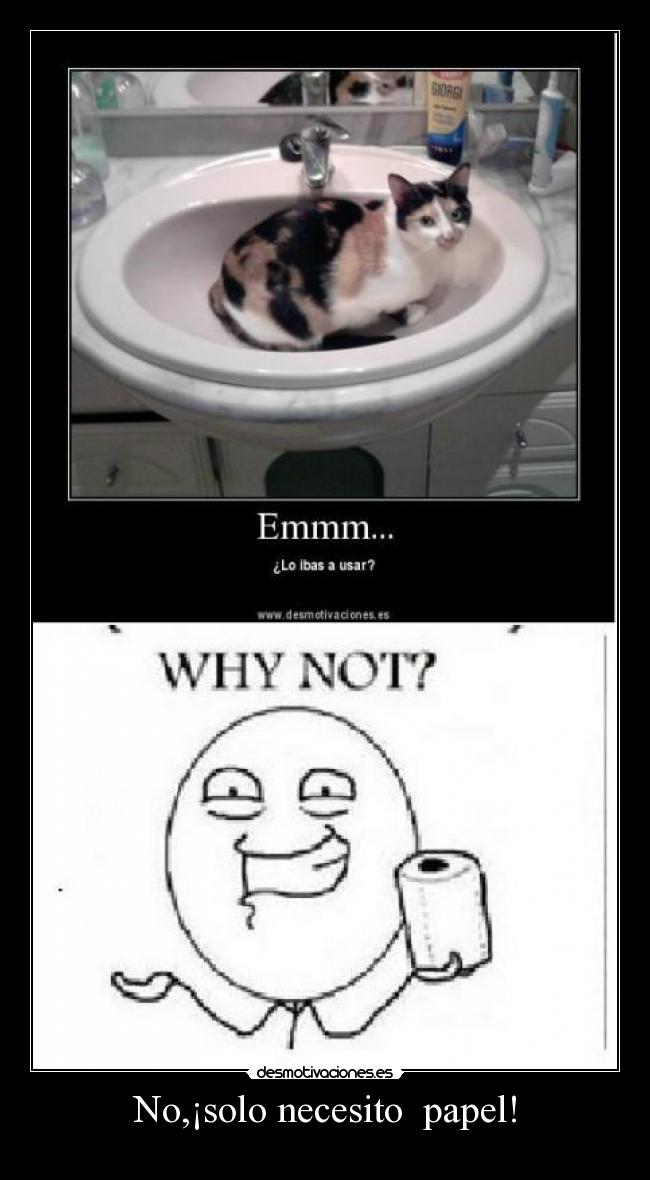 No,¡solo necesito papel! -