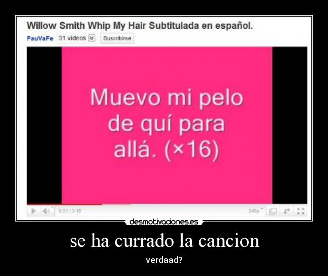 se ha currado la cancion - 