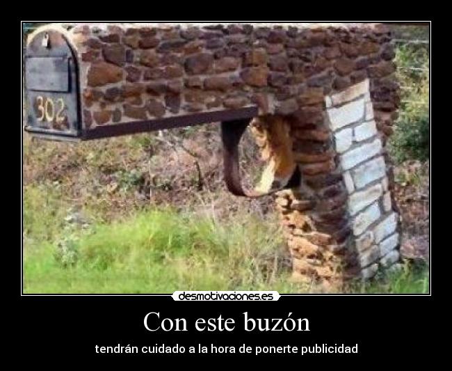 Con este buzón - tendrán cuidado a la hora de ponerte publicidad
