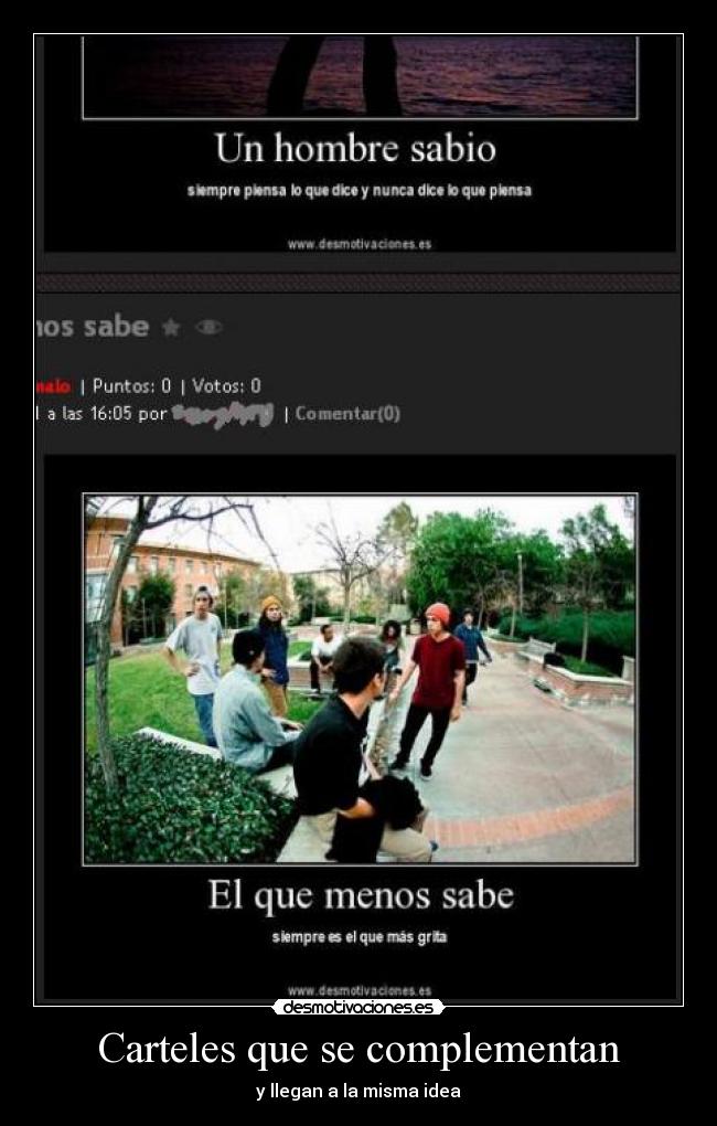 Carteles que se complementan -