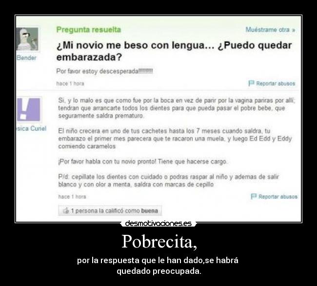 Pobrecita, - 