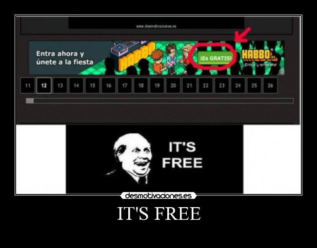 carteles its free desmotivaciones