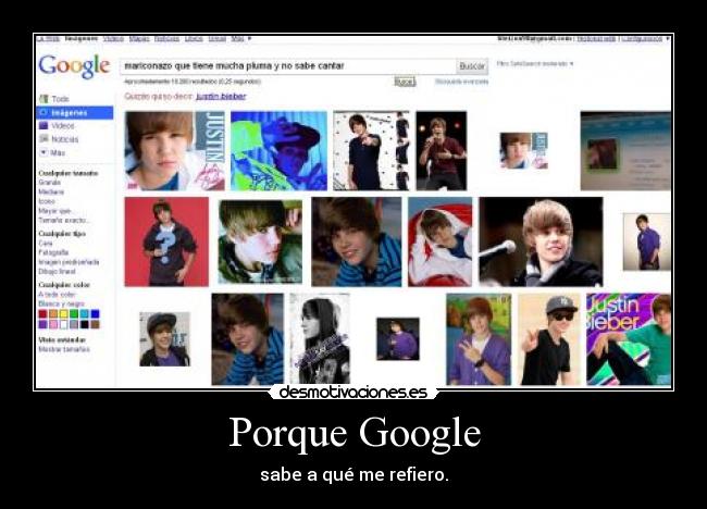 Porque Google - sabe a qué me refiero.