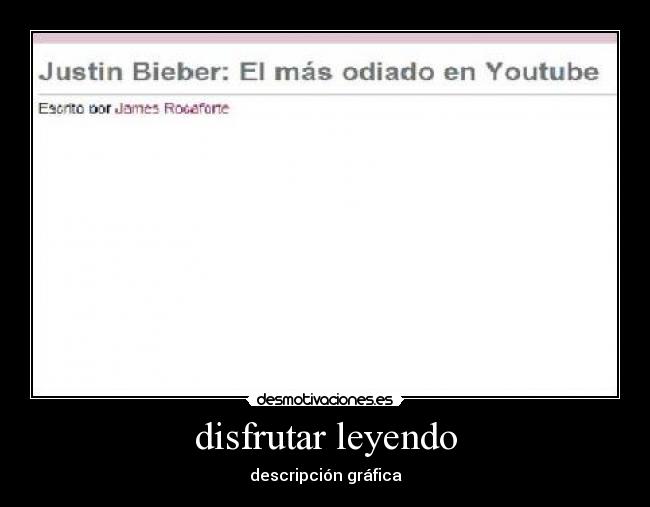 disfrutar leyendo - descripción gráfica