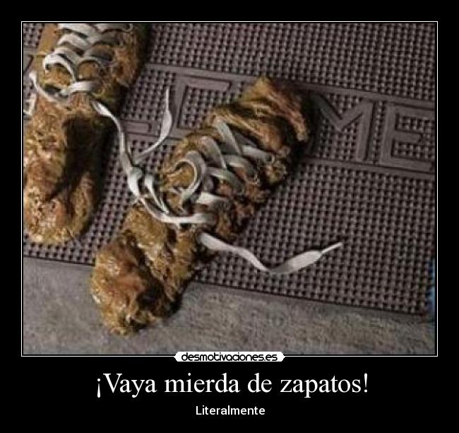 ¡Vaya mierda de zapatos! - Literalmente