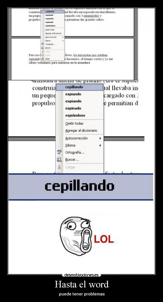 Hasta el word - puede tener problemas