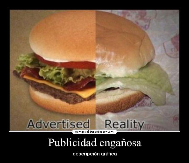 Publicidad engañosa - descripción gráfica