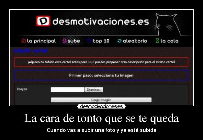 La cara de tonto que se te queda -