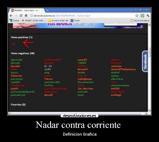 Nadar contra corriente - Definicion Grafica