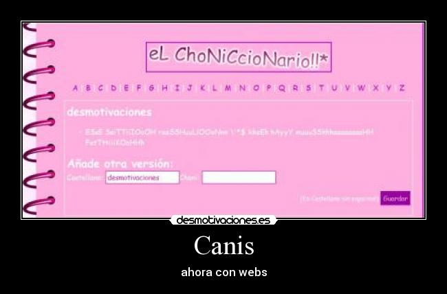 Canis - ahora con webs