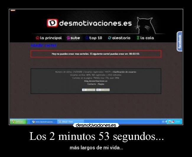 Los 2 minutos 53 segundos... -