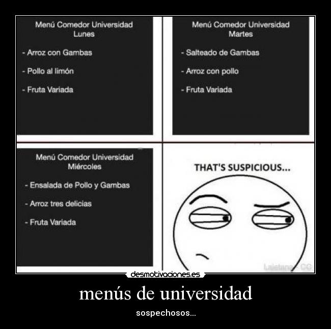 menús de universidad - 