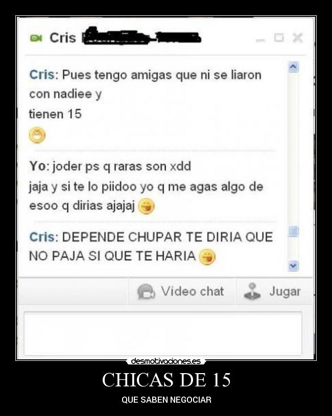 CHICAS DE 15 - QUE SABEN NEGOCIAR