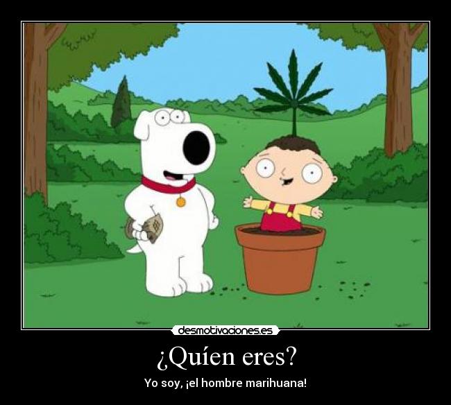 ¿Quíen eres? - Yo soy, ¡el hombre marihuana!