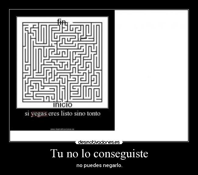 Tu no lo conseguiste -
