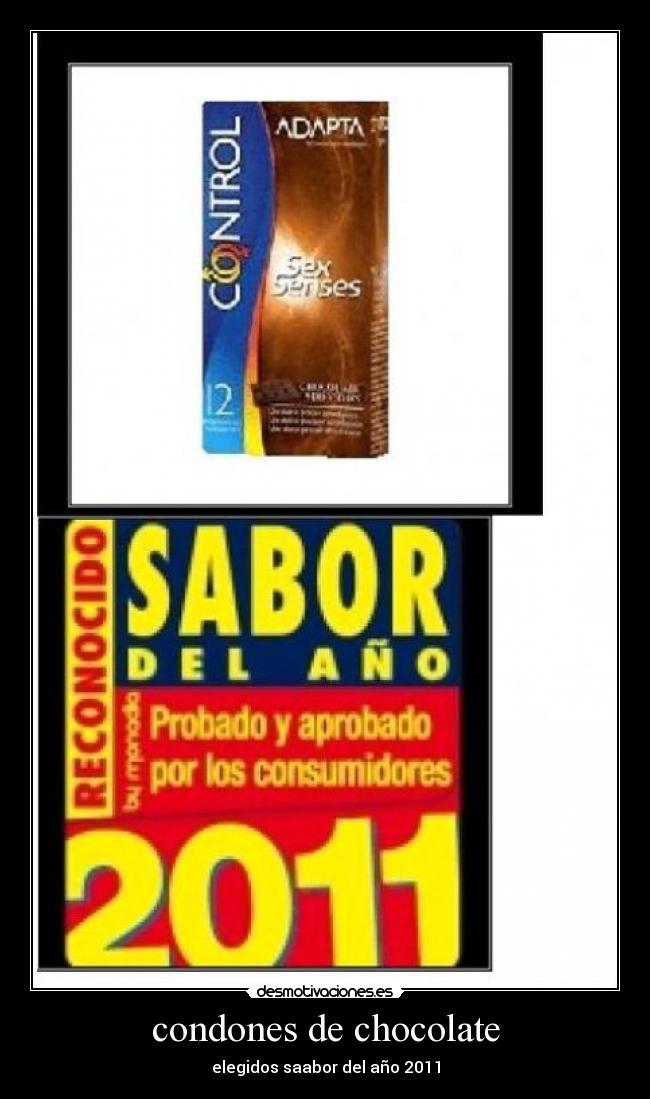 condones de chocolate - elegidos saabor del año 2011