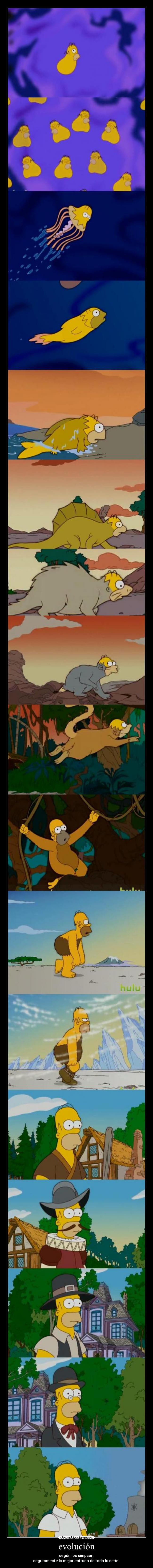 evolución - según los simpson,
seguramente la mejor entrada de toda la serie..