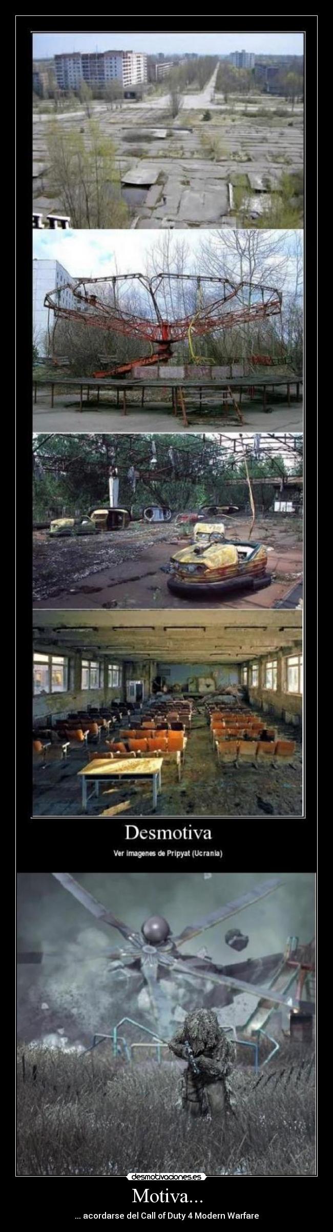 carteles cod4 motiva pripyat desmotivaciones