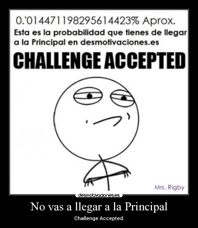 No vas a llegar a la Principal - 