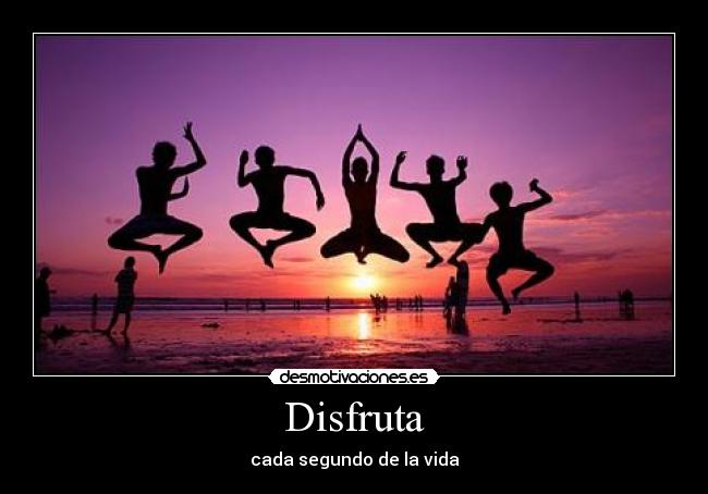 Disfruta - cada segundo de la vida