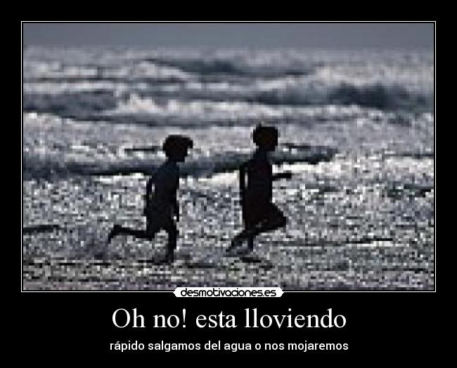 Oh no! esta lloviendo - rápido salgamos del agua o nos mojaremos