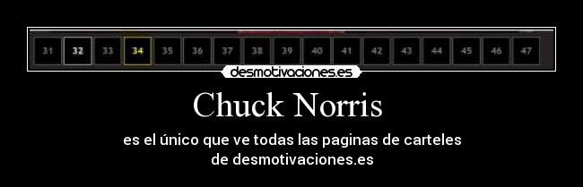 Chuck Norris - es el único que ve todas las paginas de carteles
de desmotivaciones.es