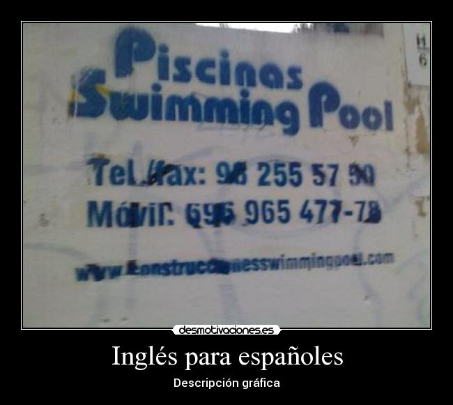 Inglés para españoles - Descripción gráfica