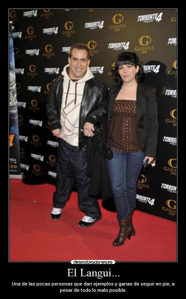 El Langui... - Una de las pocas personas que dan ejemplos y ganas de seguir en pie, a
pesar de todo lo malo posible.