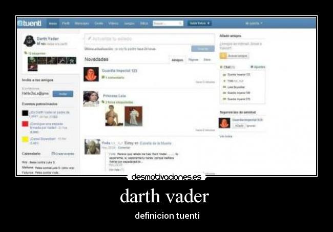 darth vader  - definicion tuenti