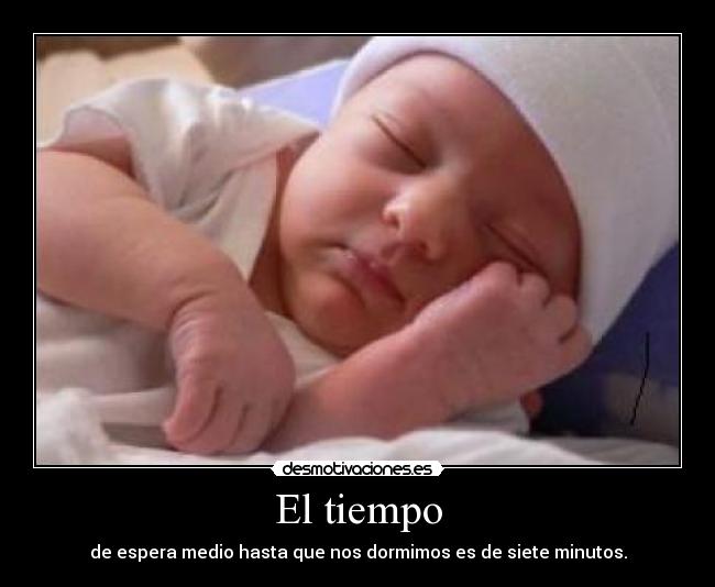 El tiempo - de espera medio hasta que nos dormimos es de siete minutos.