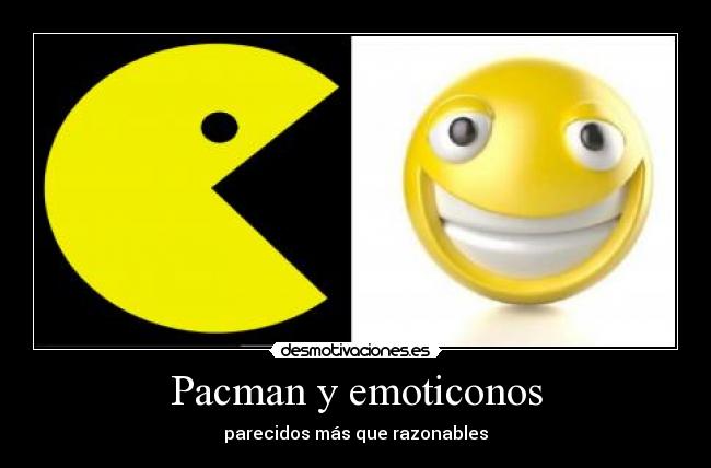 Pacman y emoticonos -