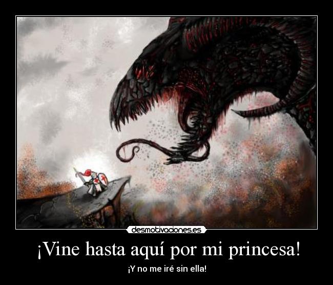 ¡Vine hasta aquí por mi princesa! -