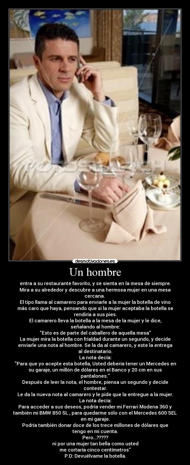 Un hombre -