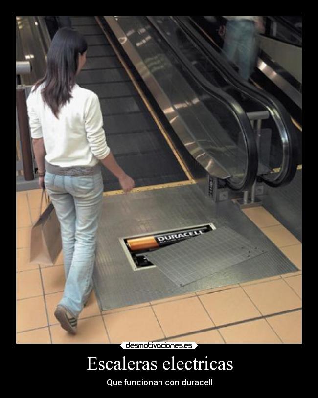 Escaleras electricas - Que funcionan con duracell